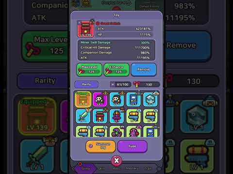 MAX LEVEL EXOTIC TOY - Legend of Slime: Idle RPG War