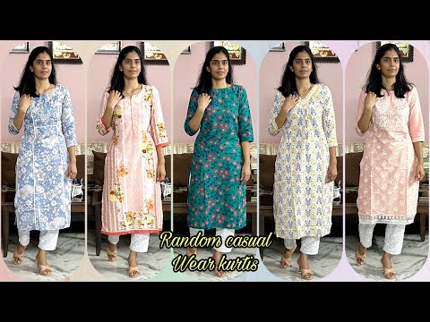 Random casualwear kurti collection|stylish kurtis Libas,Biba and W for women|Amazon haul|Ramya