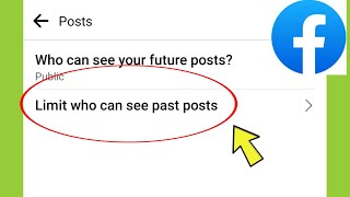 Facebook | Limit who can see past posts on your timeline Settings