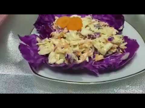 سلطة الكول سلو الصحية الدايت سهلة و سريعة و صحية من صفحة healthy foodiee