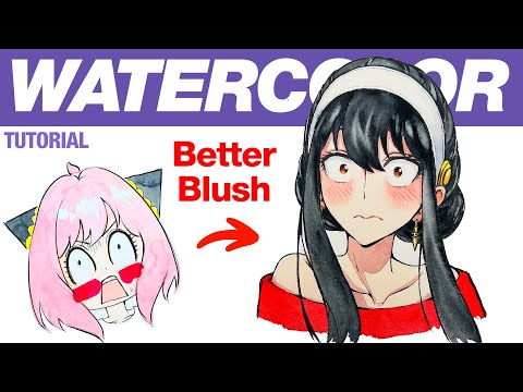 How to use "Wet-in-wet" to add blush [Watercolor Anime Tutorial]