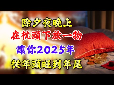 2025年旺運靠它！除夕夜晚上 在枕頭下放一物 讓你2025年 從年頭旺到年尾 #開運 #運勢 #生肖