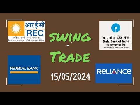 swing trade for 15th May 2024 | #recltd #sbi #federalbank #reliance #swingtrade