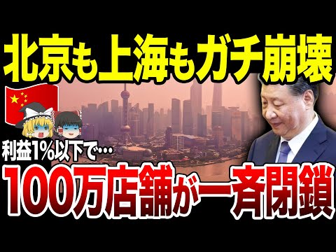 【ゆっくり解説】中国経済ガチでヤバい…！北京も上海も崩壊…飲食店100万店舗が一斉閉鎖。人民はもうお金を使わない。