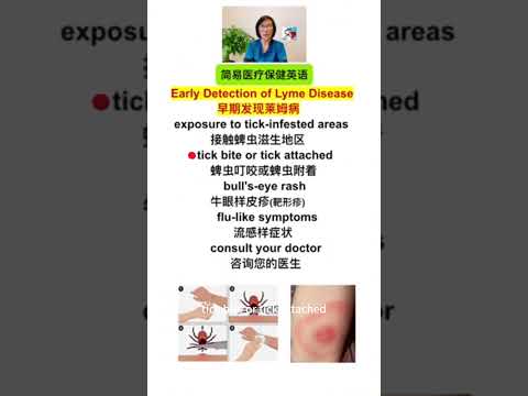 Early Detection of Lyme Disease 早期发现莱姆病 (点击链接可看相关视频 Click the link to see more)