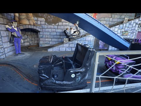 Ghost Train Dark Ride with a Coaster Drop | Blackpool Pleasure Beach Resort in the UK