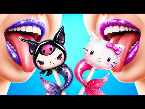 Ekstrem Dönüşüm: İnek Hello Kitty ve Kuromi'den Deniz Kızına / Hello Kitty vs Kuromi