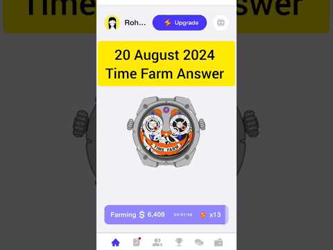 Time Farm Daily Oracle Answer 20 August #shorts #timefarm