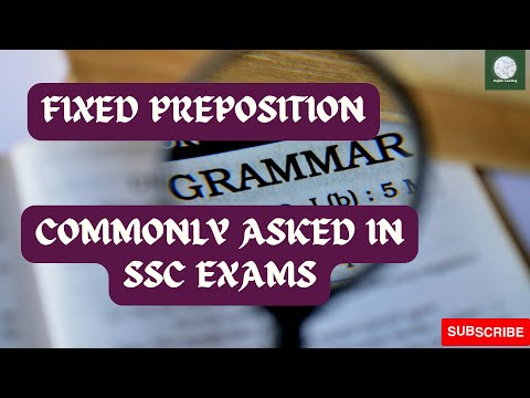 Fixed Preposition in, on, at...| English grammar | SSC #grammar #english #fixedprepositions