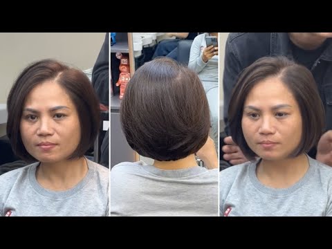 Beautiful Short Bob Haircut & Hairstyle With Layers | Fix a Layered Bob Hair