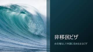 非移民ビザ：アメリカに住みたいという方は参考にしてください