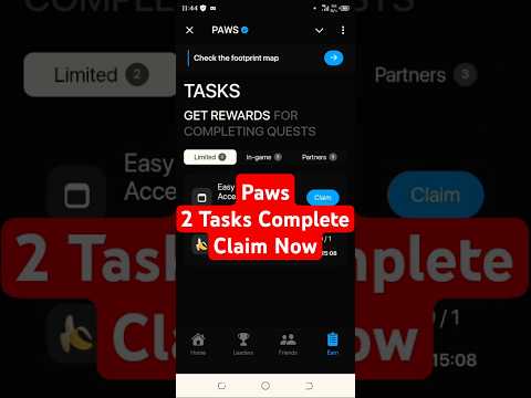 Unban Paws X Paws UNBAN PAWS X+1,000,000 PAWS Task | Paws New TaskToday New Task Paws New Update