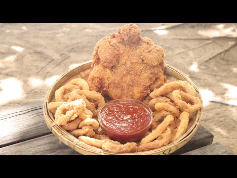 How to Cook Crispy Whole Fried Chicken at Calamares - Outdoor Cooking