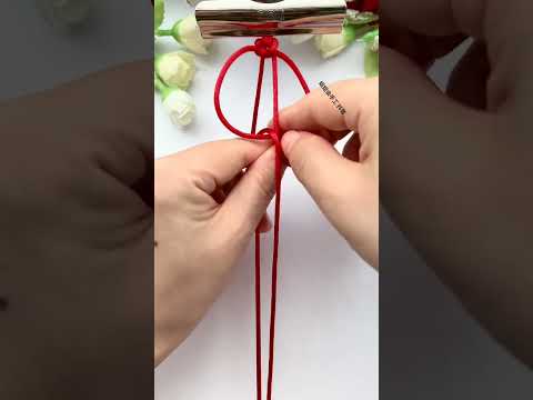 Heart-to-heart red string, string braiding skills sharing, red string bracelet, bracelet braidin