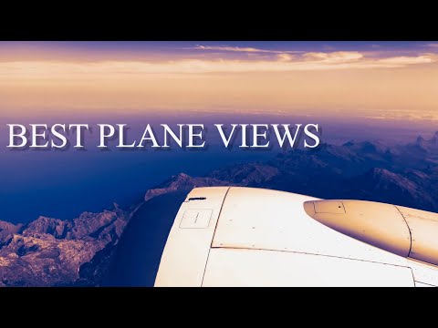 Best plane views COMPILATION #plane #travel #top #mountains #beach #views