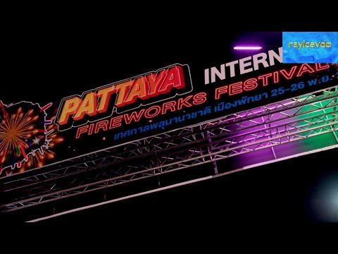 FRIDAY Night Nov 25 2022 Pattaya International Fireworks Festival Beach Road Pattaya Thailand