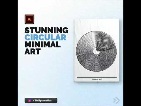 stunning circular minimal art by dailycreatics in illustrator #shorts