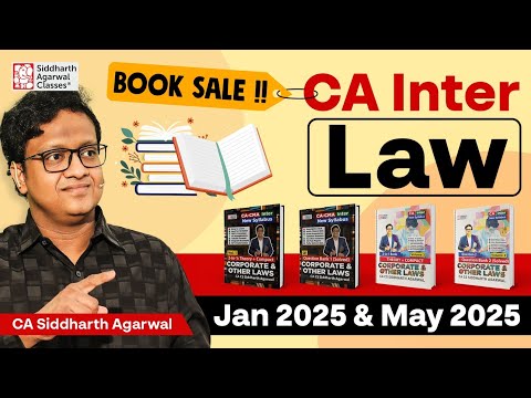 Book Sale | CA Inter Law Regular Book and Question Banks | CA Siddharth Agarwal