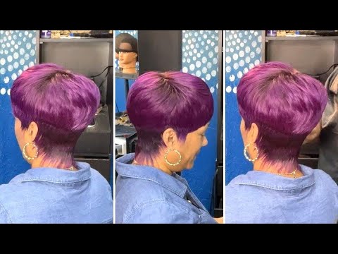 Easy & Quick Short Pixie Layers Haircut With Bangs | Short Hairstyle Women