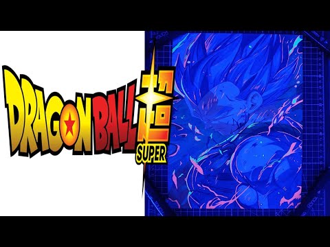 Drawing Vegeta Blue Dragon Ball Super with Mixed Media and Neon Colors