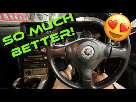 THE INTERNET WAS RIGHT... Installing an R34 Steering wheel to an S1 R33