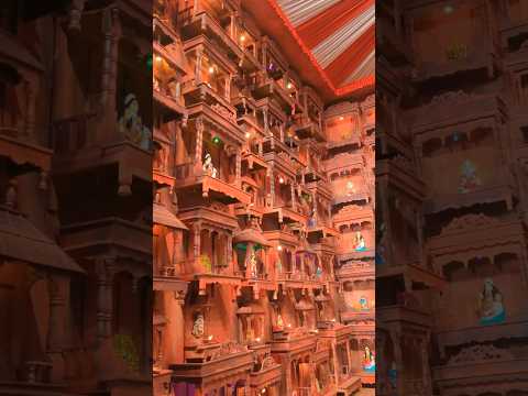 Unique Handmade durga puja pandal of kolkata | this pandal has 1000+ small mandir inside it.