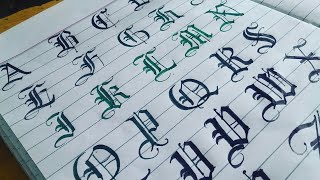 BLACKLETTERS |Gothic Calligraphy littering A to Z | Old English Handwriting