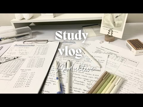 study vlog 🍃☁️ | endless note - taking, productive study routine, study motivation, lots of studying