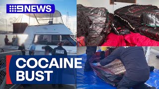 Police arrest 13 as part of biggest cocaine bust in Australian history | 9 News Australia