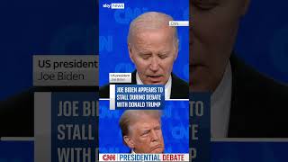 Joe Biden appears to stall during US presidential debate with Donald Trump