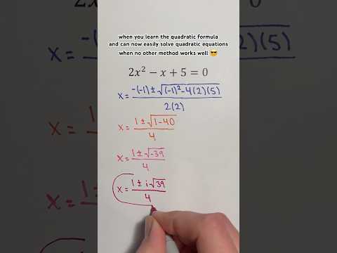 learning the quadratic formula #Shorts