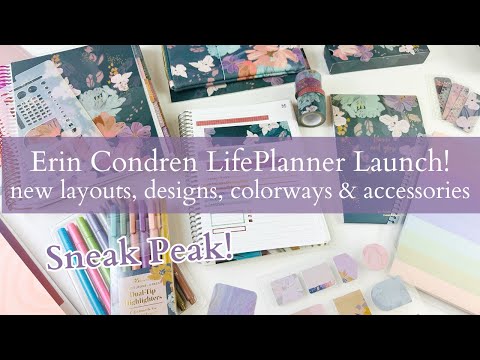 NEW Erin Condren 2024/2025 LifePlanner LAUNCH | Sneak Peak at the new designs, layouts & accessories