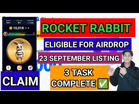 Rocket Rabbit 23 September Coin Listing Eligible For Airdrop Complete 4 Task ✅