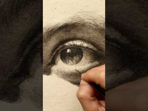 Demo drawing the eye with ink wash technique #art #drawing #drawingtutorial #ink #inkdrawing