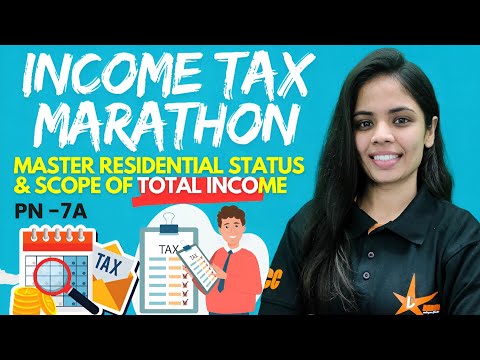 Income Tax Marathon | Master Residential Status And Scope Of Total Income | CMA/CA Inter Dec 2024