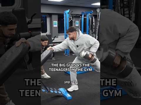 BIG GUYS VS THE TEENS IN THE GYM #shorts #short #viral #gym #fitness