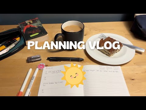 Café Planning - VLOG - Changing Planners, Reading, Walking, and an Oops