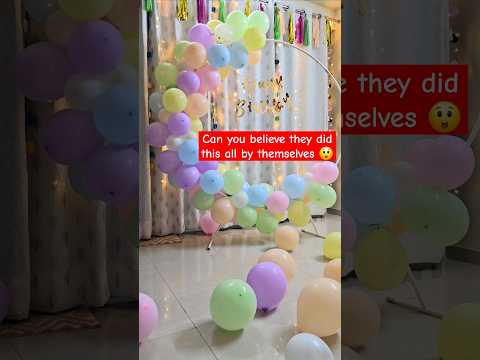 DIY 11th BIRTHDAY  RING BALLOON DECORATION..loved it #balloondecorationidea #birthdaydecorationideas