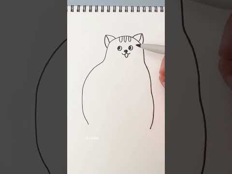 用手掌画小猫咪 原来也可以这样简单#简笔画 #简单画 #畫畫