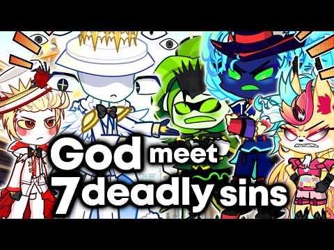 If God Meet The 7 Deadly Sins and Cherri Bomb || Hazbin Hotel Gacha Animation ||