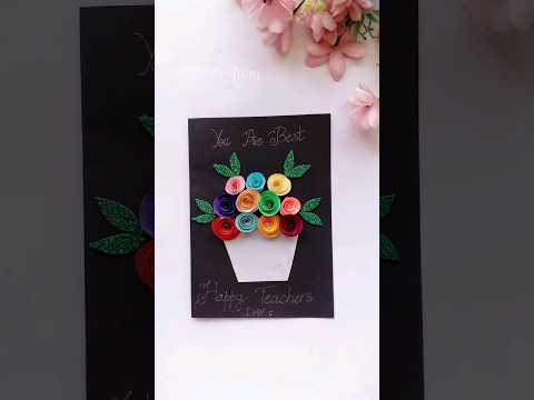 DIY Teacher's Day Card Making Idea| Easy paper card| Easy paper craft| #shorts