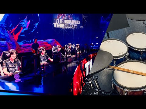 《League of Legends Worlds 2024》 Linkin Park - Heavy Is the Crown Drum Cover (with lyrics)