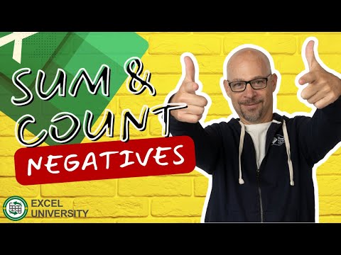 Excel How To Count and Sum Negative Numbers