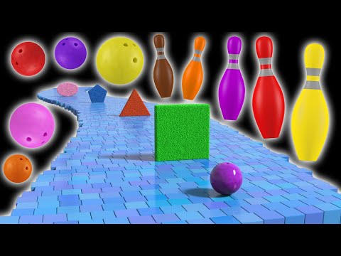 Smash-tastic Adventure: Bowling Ball Fiesta with Fruits Shapes Pins and Colors! 🎳🍓🔺Learn With Me