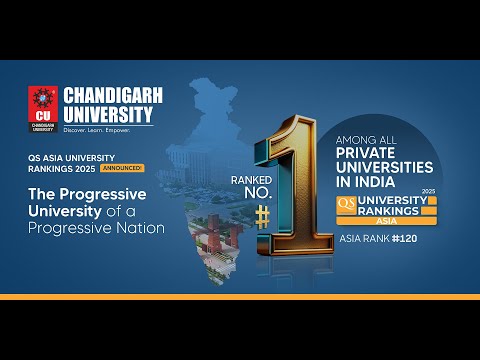 CU secured the Title of India's NO. 1 Pvt University in QS Asia University Rankings 2025