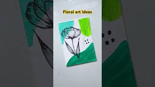 Easy boho style floral art ideas with Brush pen #youtubeshorts #bohoart #bohostyle #floralart