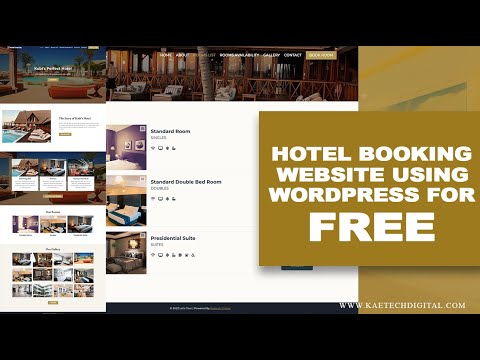 How to create a hotel Booking website for free with WordPress, a free theme and a free plugin