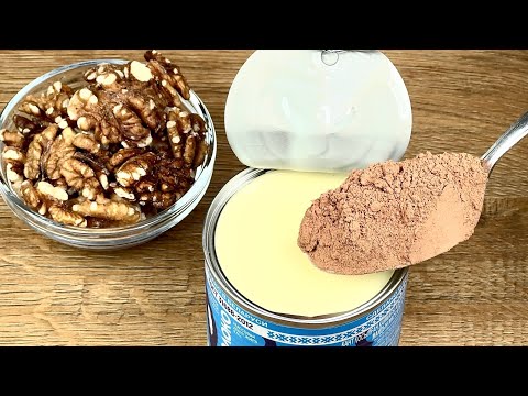 🍬Mix condensed milk and cocoa! You will be surprised! Quick no-bake recipe!