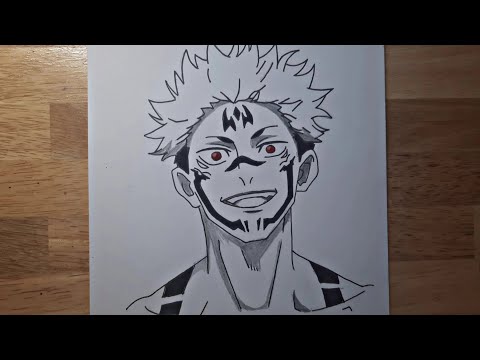 How to Draw Sukuna - Easy Anime Drawing Tutorial for Beginners