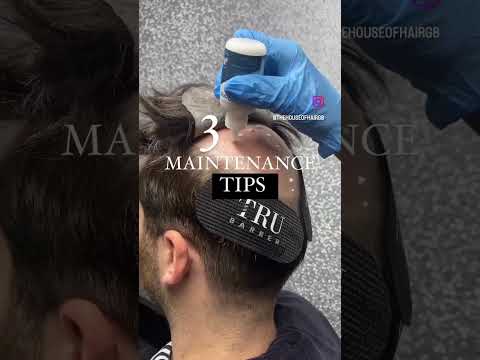 ❇️💈💇‍♂️#hairloss #hairreplacement #hairsystem #barber #hair #wigs Hair System Maintenance